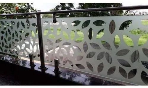 Stainless Steel Frosted Glass Railing