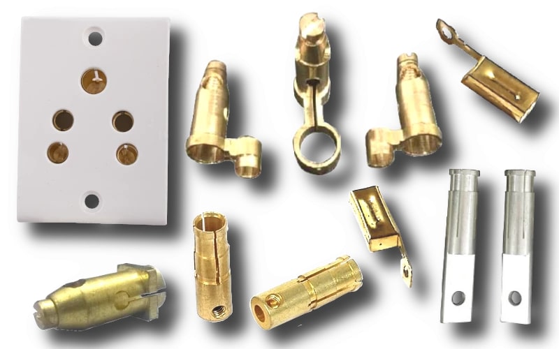Brass 3 Pin Socket Parts, Size : Standard