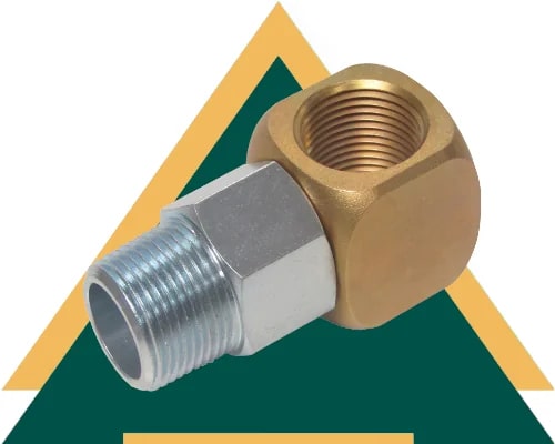 Polished Brass Gas Swivel Link, for Industrial, Color : Golden