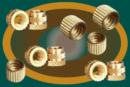 Round Polished Brass Knurled Inserts, for Industrial, Size : Standard