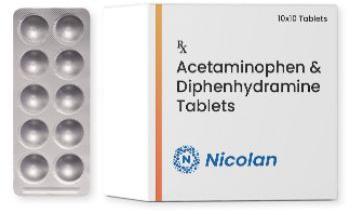  Acetaminophen and Diphenhydramine Tablets