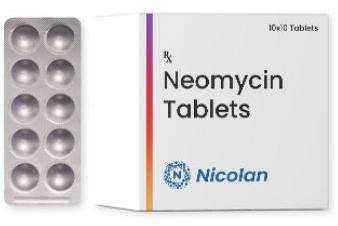 Neomycin Tablets, for Pharmaceuticals, Clinical, Personal, Hospital, Grade Standard : Medicine Grade