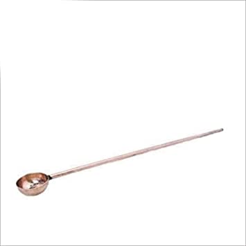 Polished copper hawan spoon, for Havan, Color : Golden