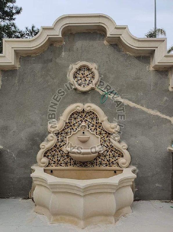 ARTISTIC HANDCRAFTED MARBLE WALL FOUNTAIN