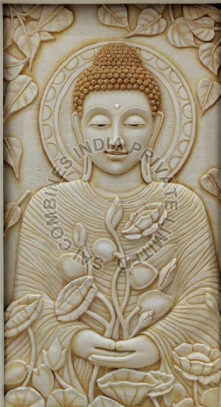 Buddha Carved Marble Wall Panel, for Hotel, Office, Feature : Fine Finishing, High Quality