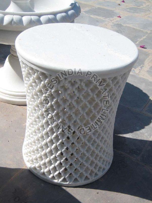 Marble Carved Stool