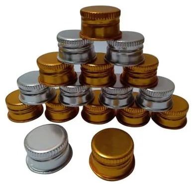 Plain Aluminium 22mm Spiral Bottle Caps, Shape : Round