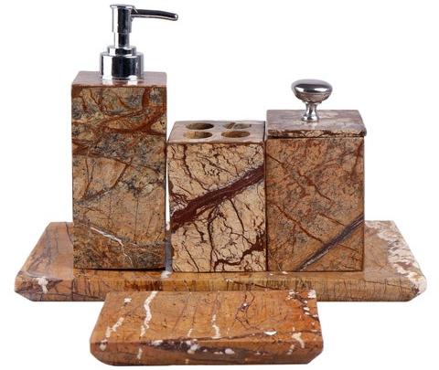 Marble Bathroom Set Red Bidasar