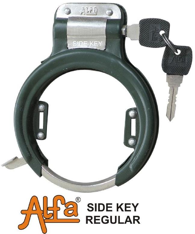 Regular Side Key Bicycle Lock, Color : Black
