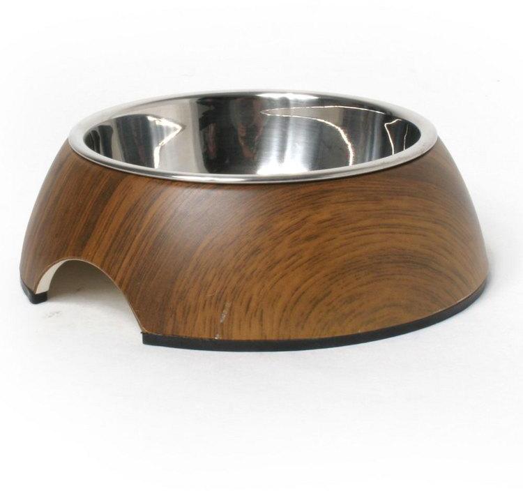 Round Wooden Dog Bowl, for Pet Feeding, Pattern : Plain