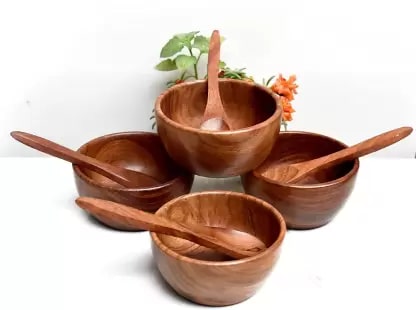 wooden serving bowl