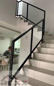 Mild Steel Glass Railing, for Staircase Use, Feature : Attractive Designs, Corrosion Proof, Easy To Fit