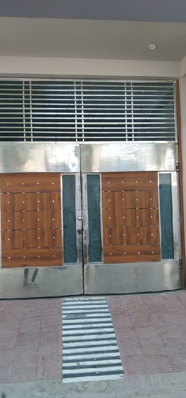 Steel Wooden Gate, for College, Outside The House, Parking Area, School, Size : Customised