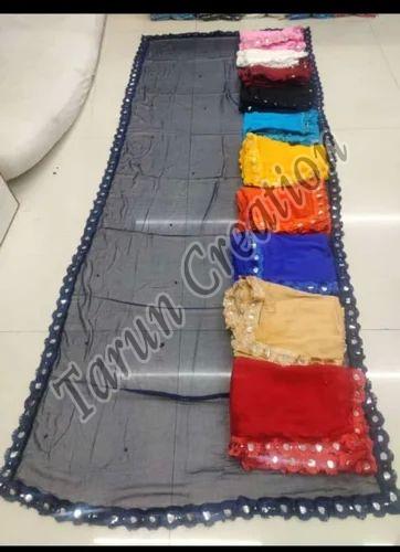 Plain Nazmin Rakhi Lace Dupatta, Feature : Comfortable, Skin Friendly