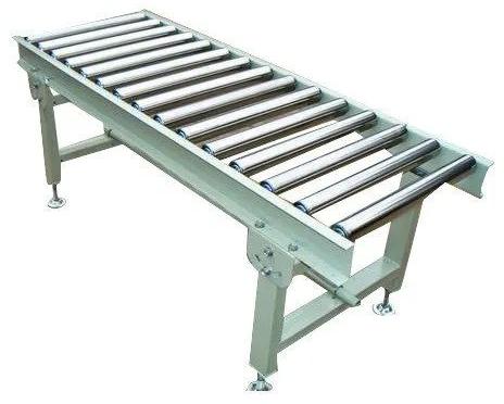 Powder Coated Semi Automatic Roller Conveyor, for Moving Goods, Voltage : 220V