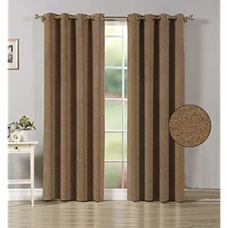 Beige Readymade Jute Curtains