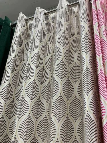 Brown Khadi Print Curtains, Size : 7 feet