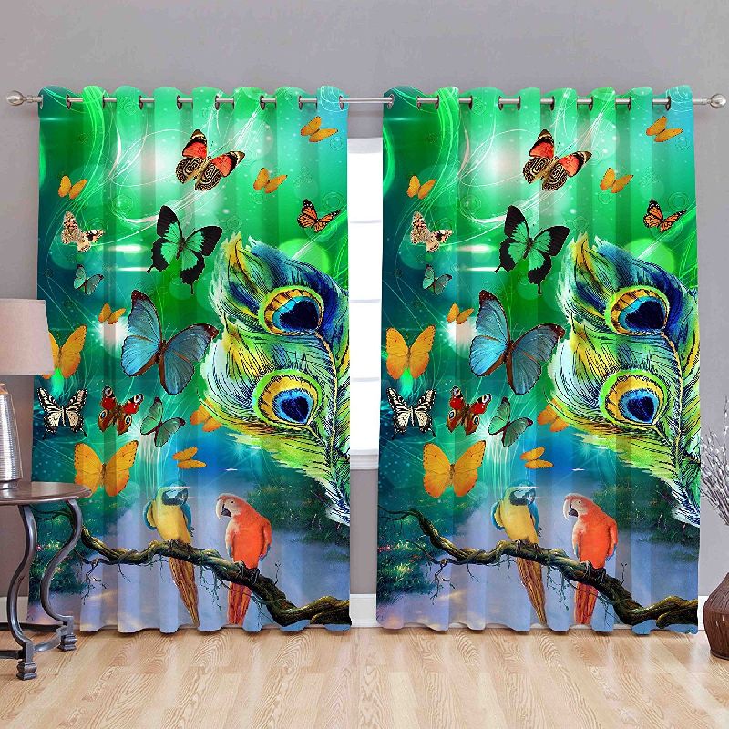 Long Crush Digital Printed Curtains, Width : 4 Feet