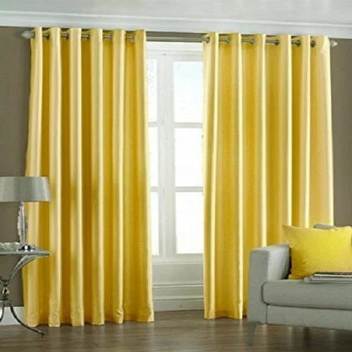 Polyester Plain Long Crush Curtains, Length : 7 Feet