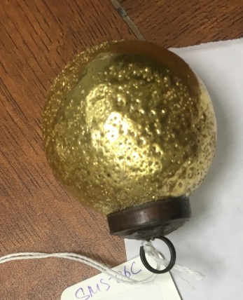 Glass ball ornament gold finish, for Decoration, Feature : Attractive Design, Light Weight