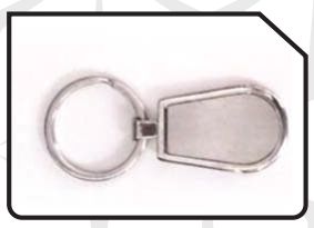 Polished Printed Metal Customized Keychains, Shape : Rectangular