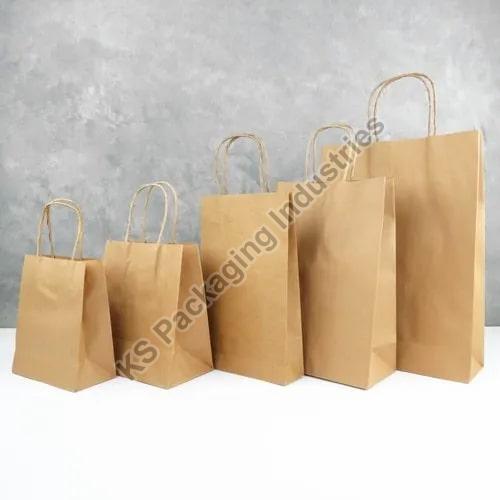 Paper Loop Handle Bag, for Packaging, Feature : Good Quality, Light Weight