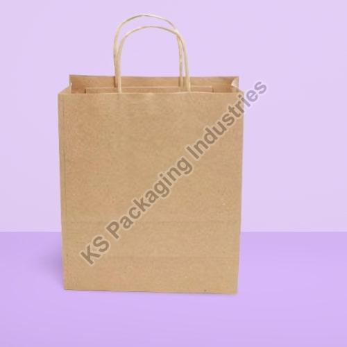 Plain Twisted Handle Paper Bag, Feature : Eco Friendly, Moisture Proof