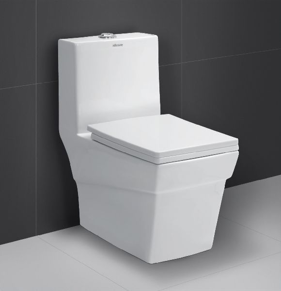 Nilcore One Piece Toilet, Color : White