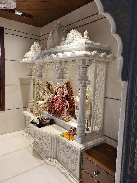 Square Polished Marble Temple Home For