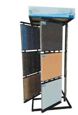 Polished Metal Vertical Tiles Display Stand, Feature : Good Quality