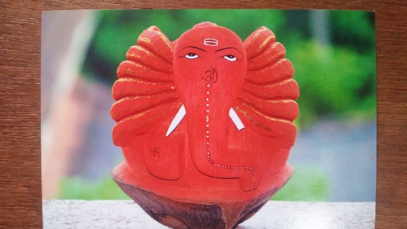 Coconut Shell Ganesha Showpiece, for Home Decor, Feature : Perfect Shape, Fine Finishing