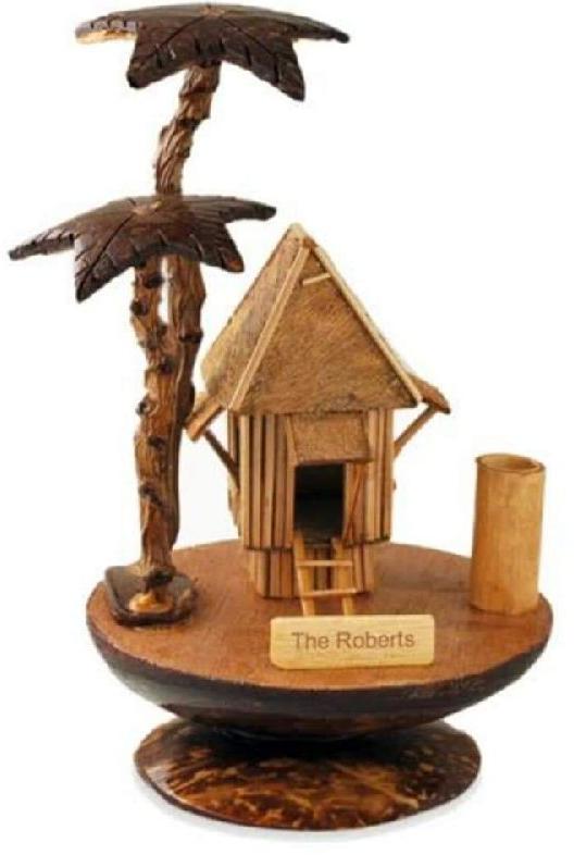 Coconut Shell House Showpiece, for Home Decor, Size : Standard