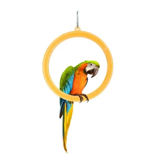 Plastic Birds Rings Toy, Color Yellow Buraq Pets