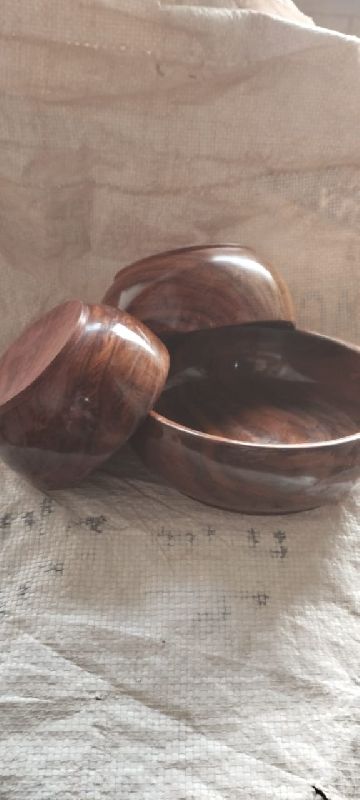 Plain fine wooden bowl set, for Gift Purpose, Hotel, Restaurant, Size : 3 Inches, 4 Inches, 5 Inches
