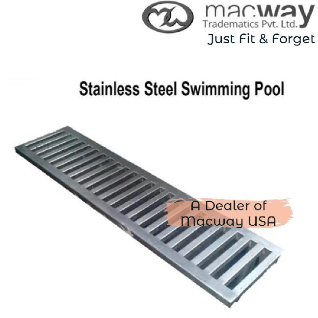 Stainless Steel Swimming Pool Grating, Color : Silver