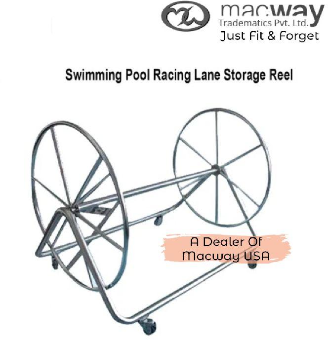 Swimming Pool Racing Lane Storage Reel, Color : Silver