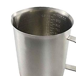 Rupson Stainless Steel Measuring Jug, for Chemical Laboratory, Shape : Round