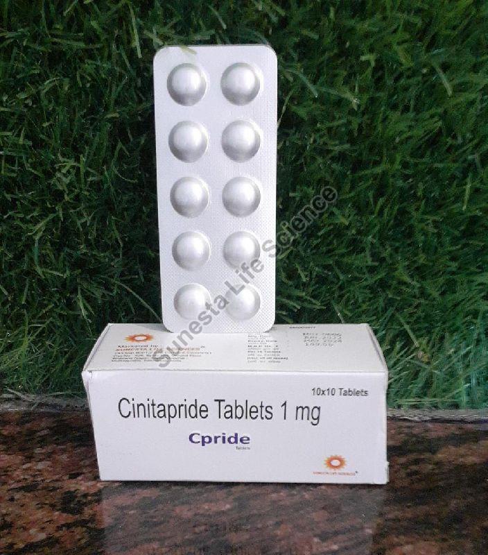 Cinitapride Tablets 1mg Cpride Tablets, For Clinical, Hospital, Personal, Grade : Allopathic, Medicine Grade