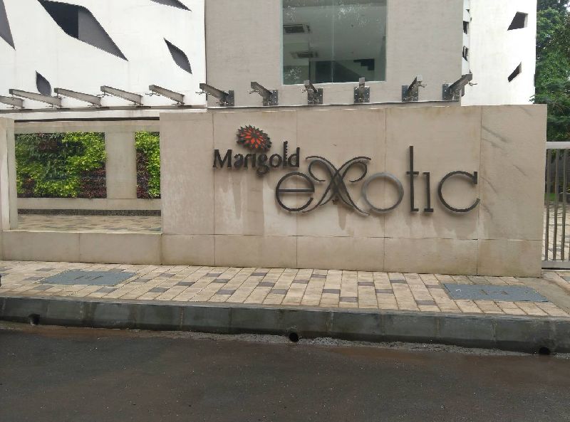 Silver Polished Plain steel letters, for Industrial, Residential