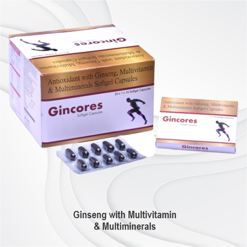 Gincores Ginseng Multivitamin Multimineral Softgel Capsules Amster
