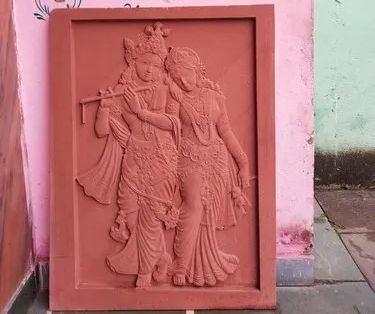 Plain marble radha krishna statue, Packaging Type : Cardboard Box