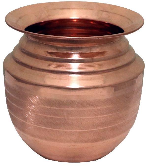 Polished Copper Kalash, for Gift, Home, Temple, Style : Indian