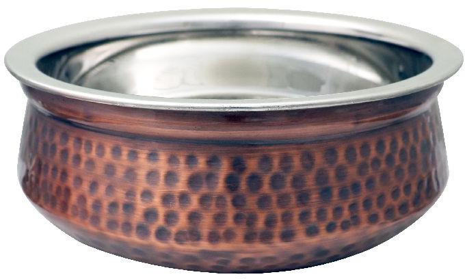 Copper Steel Hammered Antique Handi, Feature : Fast Cooking