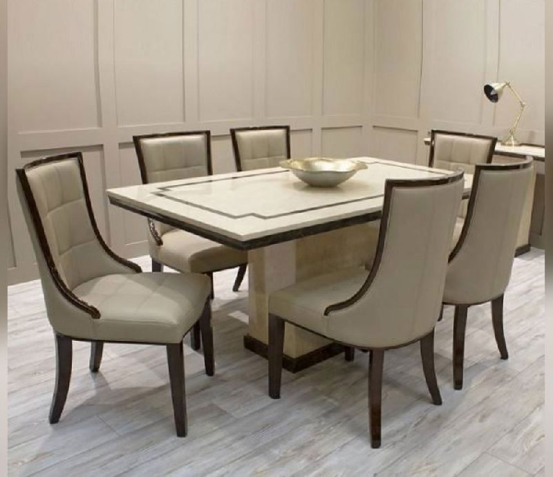 6 Seater Granite Top Dining Table Set
