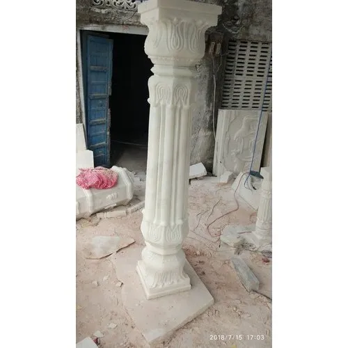 Marble Pillar, Length 46 Feet, Color White at Rs 14,990 / Piece in