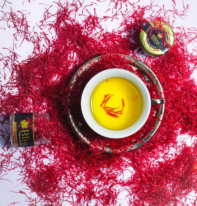 Raw Organic Kashmir Saffron, for Cooking, Spices, Food Medicine, Cosmetics, Pharmaceutical, Style : Fresh
