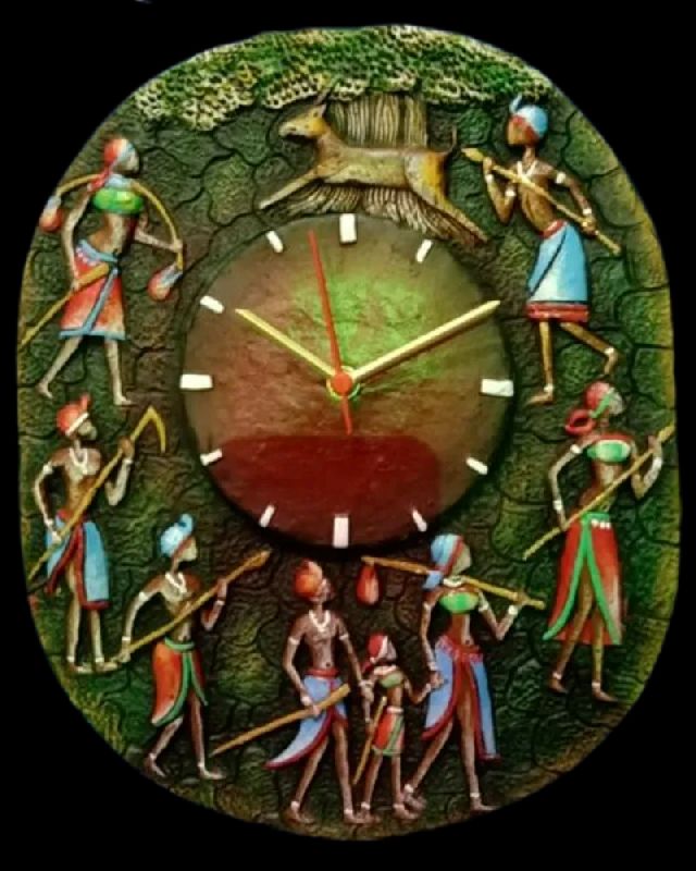 Terracotta Wall Clock, Shape Oval M/S K.K Enterprise, West Bengal