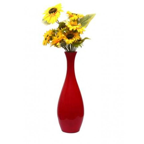 Decorative Flower Vase, Feature Sleek weather resistant, Color Red