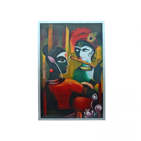 Radha Krishna Canvas Painting Waahkart, Bhilai