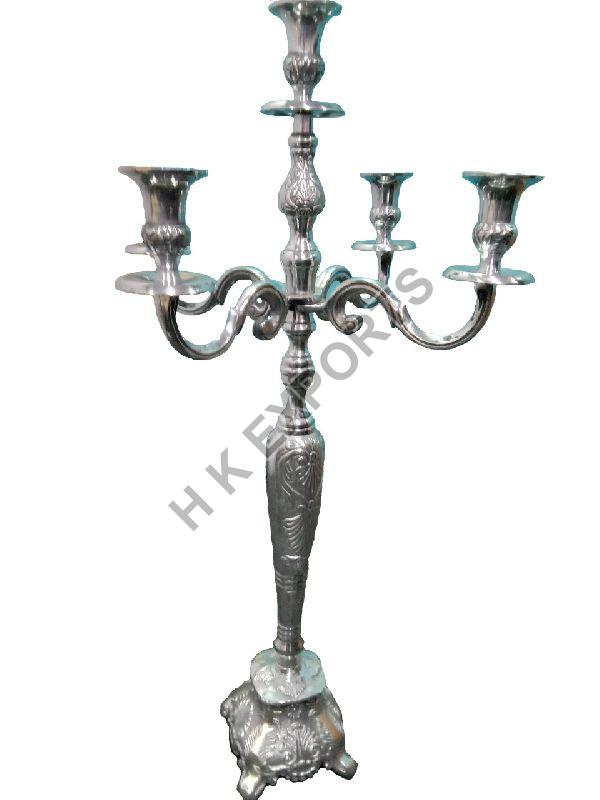 Polished Metal Engraved Candle Holder, for Dust Resistance, Shiny